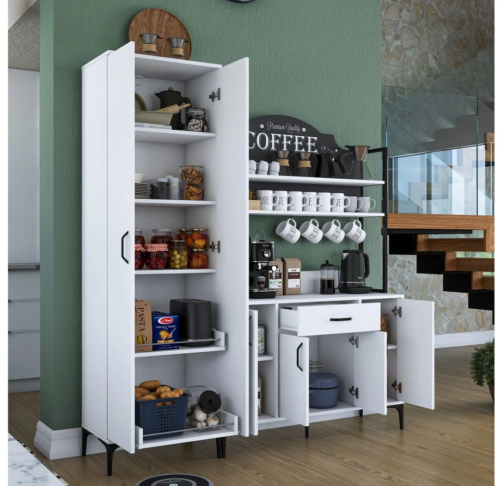 Set dulapuri bucătărie Jenaretta 48 (alb + negru). 1107097