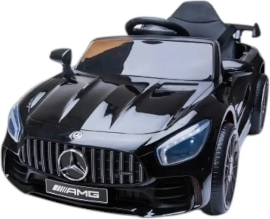 Masinuta Electrica cu acumulator pentru copii NOVOKIDS™ Mercedes AMG GTR , Roti din Cauciuc EVA, 3-8 ani , usi cu deschidere , Baterie12V, 2 Viteze,