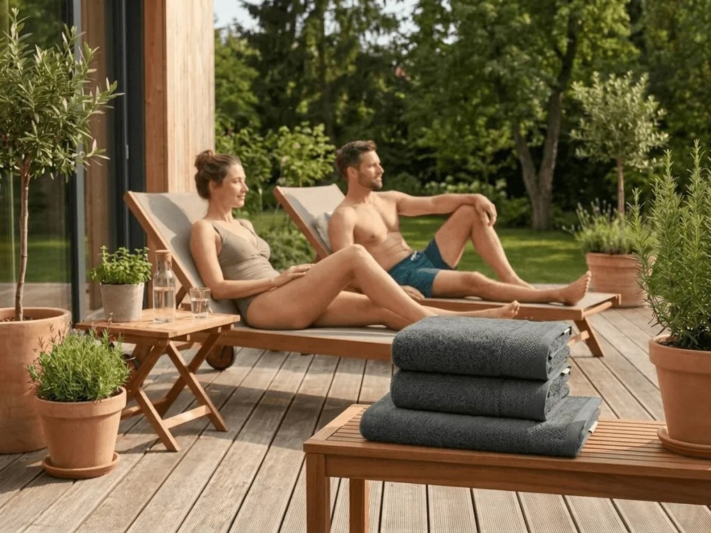 Prosop CLYR 50x100 cm gri inchis, 100% bumbac