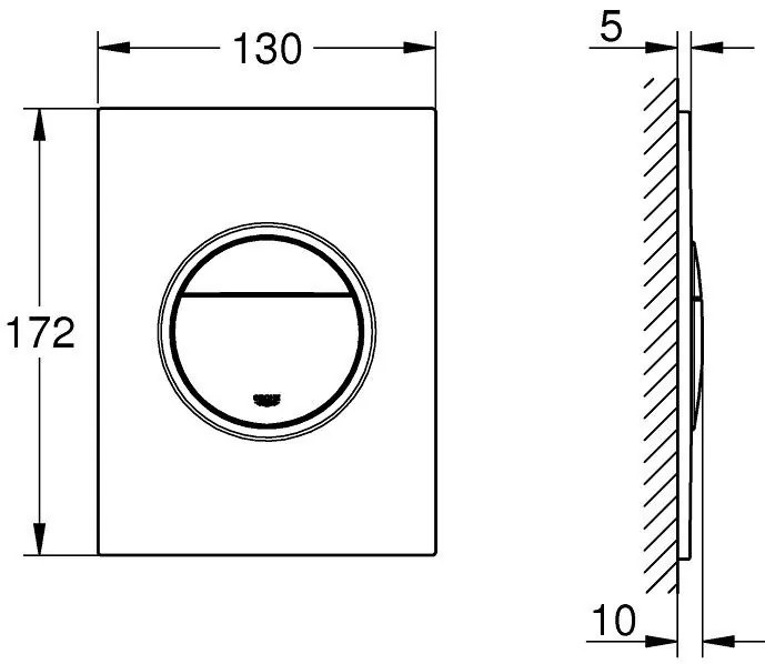 Grohe Nova Cosmopolitan S Clapeta de actionare WC Dual Flush, cupru (warm sunset)