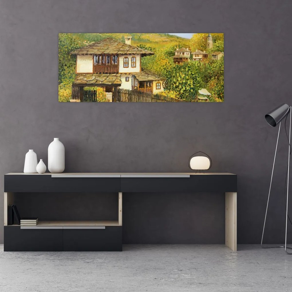 Tablou - Cabane în timpul verii (120x50 cm)