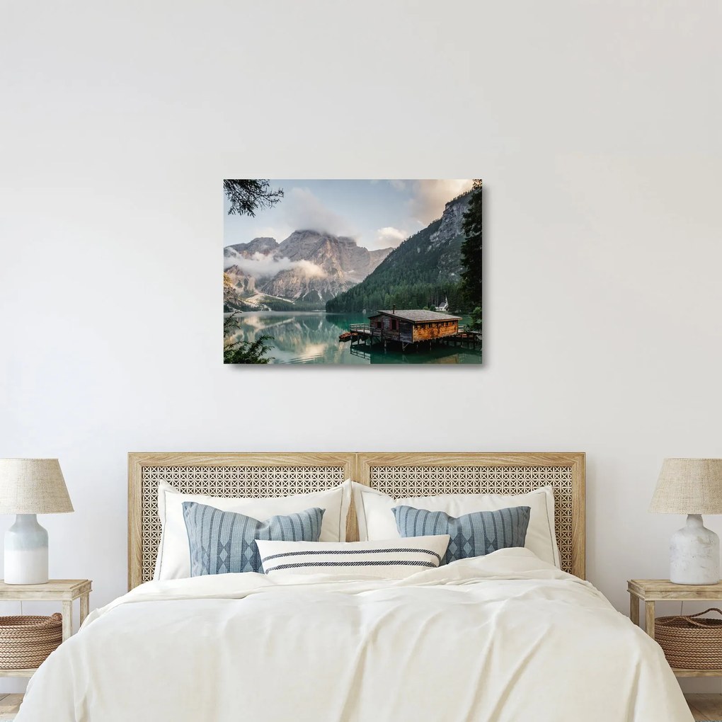 Tablou pe sticlă - Lake Prags (70x50 cm)
