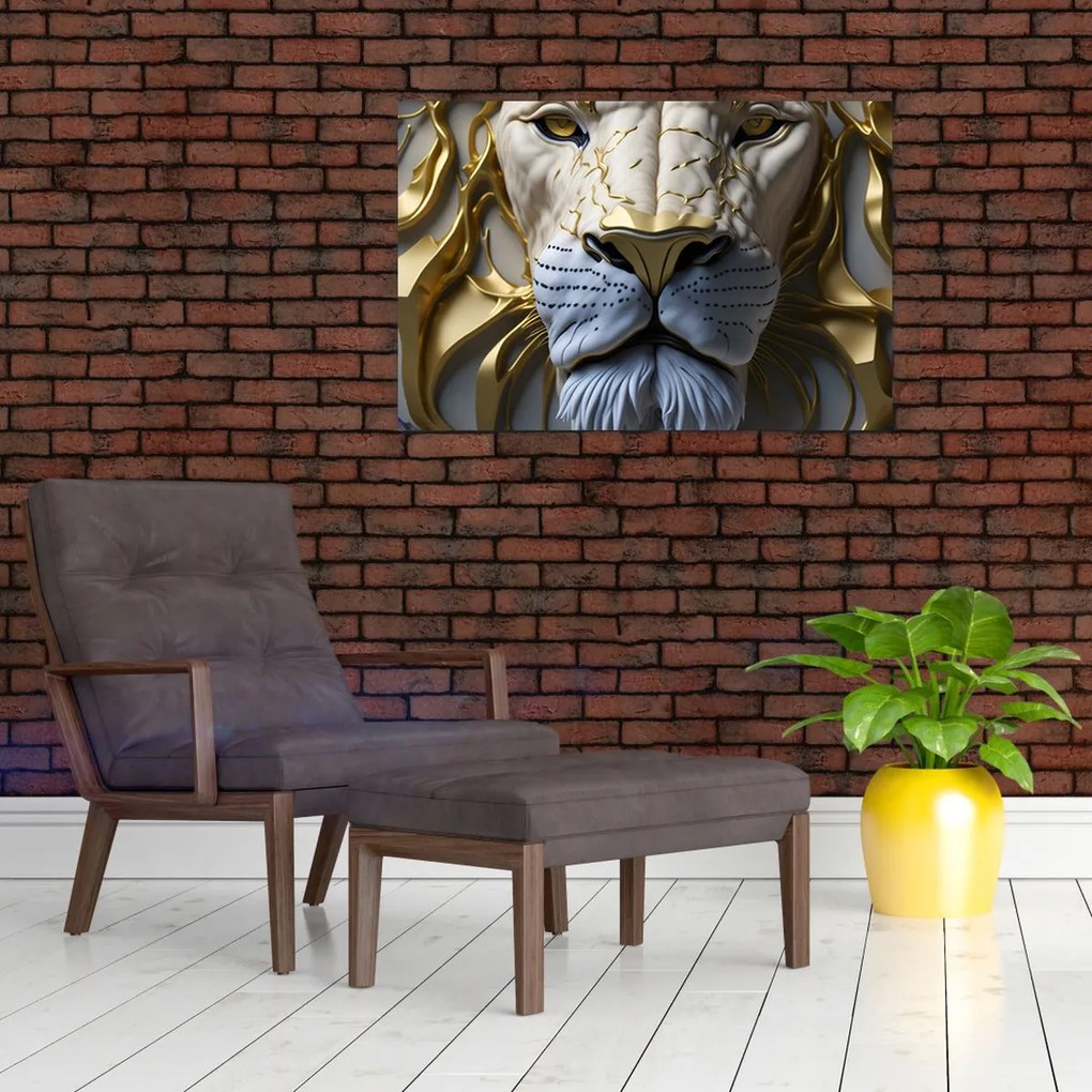 Tablou - Cap de Leu (90x60 cm)