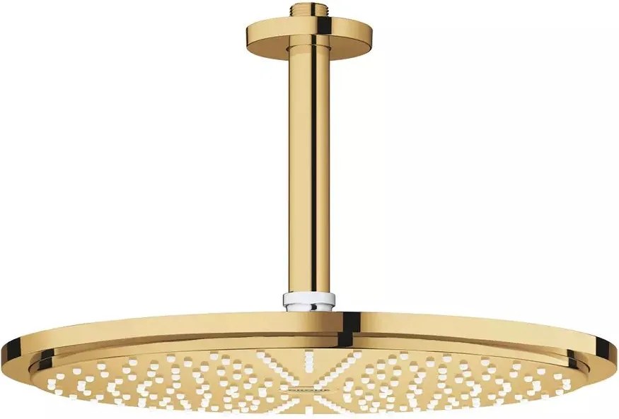 Palarie si brat de dus Grohe Rainshower Cosmopolitan 310 auriu lucios Cool Sunrise 1 functie montaj tavan