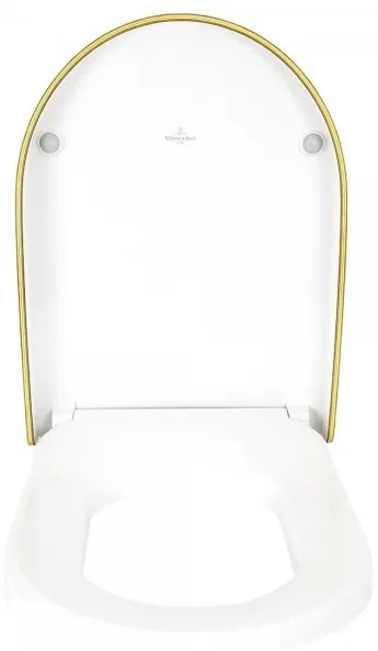 Capac WC, Villeroy&amp;Boch My Nature, cu inchidere lenta, lemn natur, 9M34S1NH