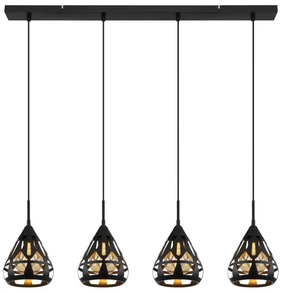 Lustră pe cablu Globo 15889-4H HASSAN 4xE27/40W/230V