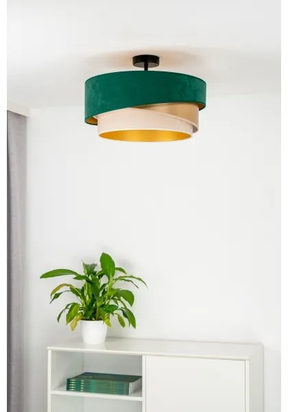 Lustră aplicată Duolla KOBO 1xE27/15W/230V d. 45 cm verde/auriu/crem