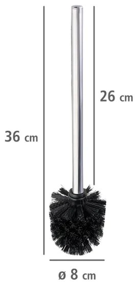 WENKO 24089800 - Perie WC 8x35 cm, inox/argintiu/negru
