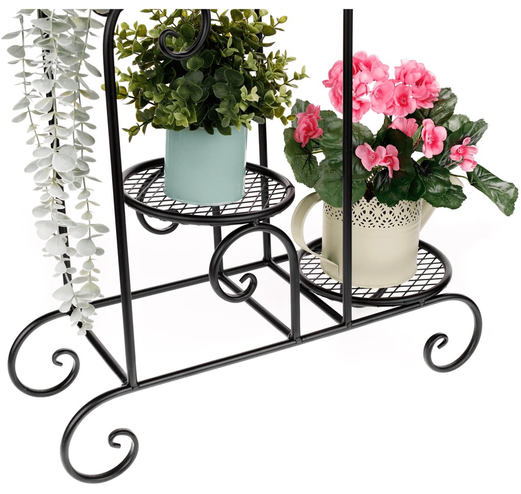 Suport pentru flori, metal, negru, HLAKON