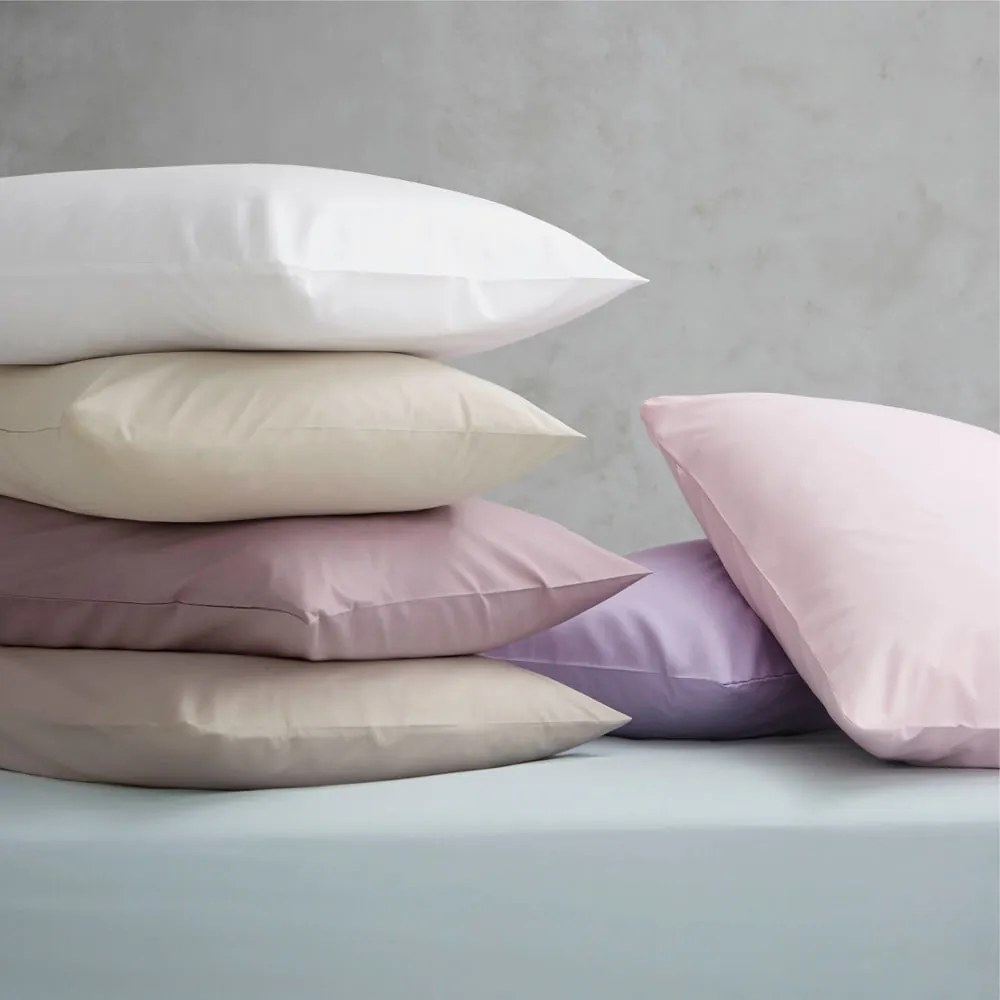 Cearceaf crem din bumbac percale cu elastic 90x190 cm Easy Iron Percale – Catherine Lansfield