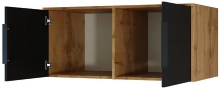Suprastructură dulap Lenona Lux D2 (Stejar wotan + Negru) . 1104480