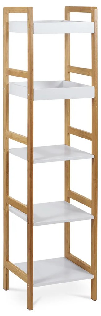 Raft din bambus cu 5 rafturi, 128 cm