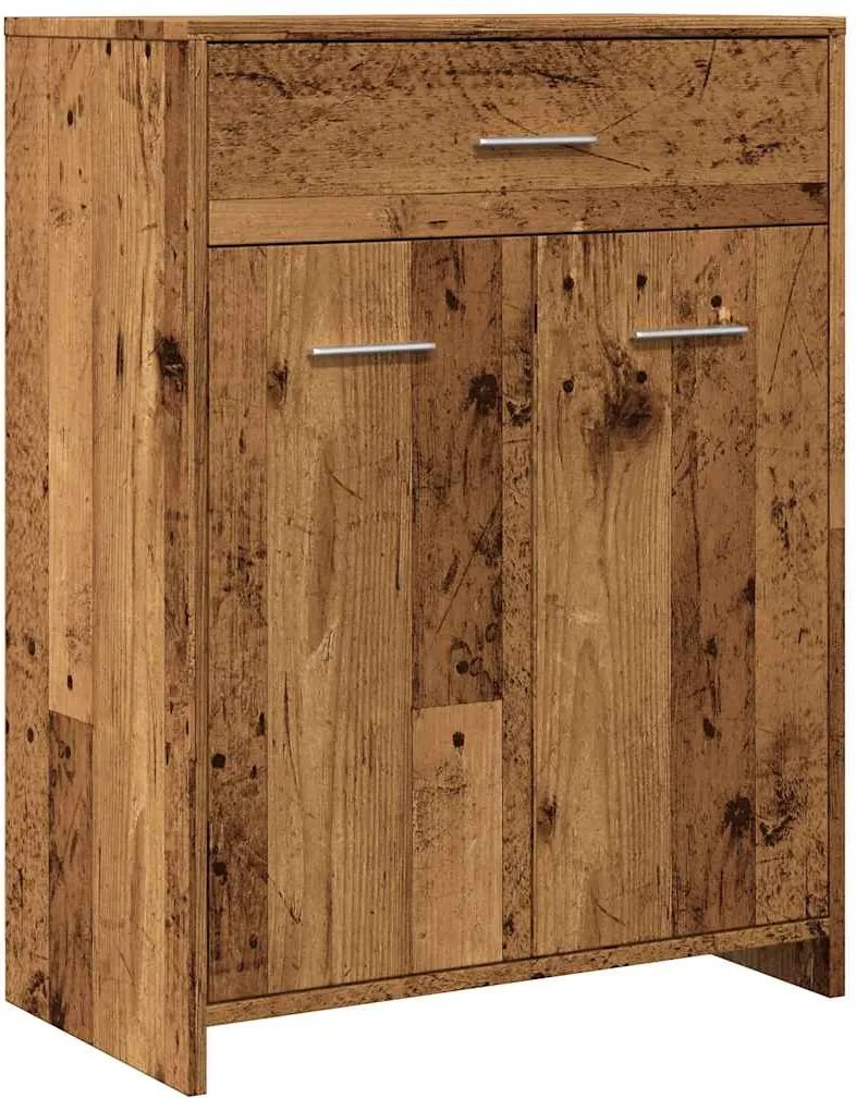 vidaXL Dulap de baie, lemn vechi, 60x33x80 cm, lemn prelucrat