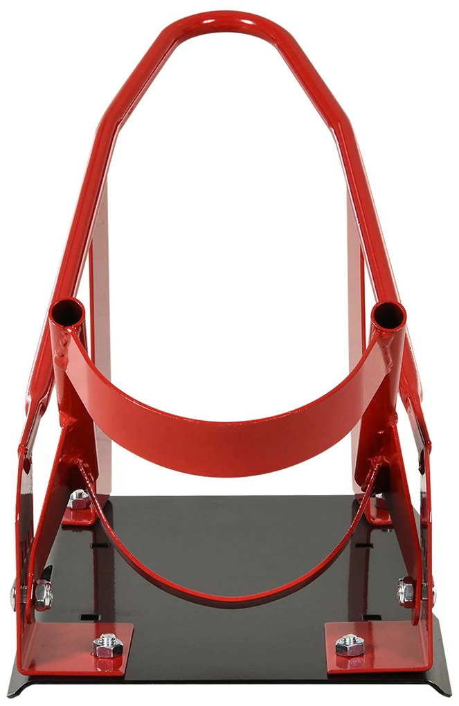HOMCOM Suport Frontal Metalic pentru Motociclete, Capacitate 450 kg, cu Secțiuni Pre-găurite, 27.5x51-69x34 cm, Negru | Aosom Romania