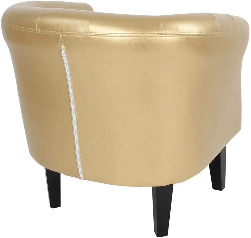 Fotoliu Chesterfield, 58 x 71 x 70 cm, auriu