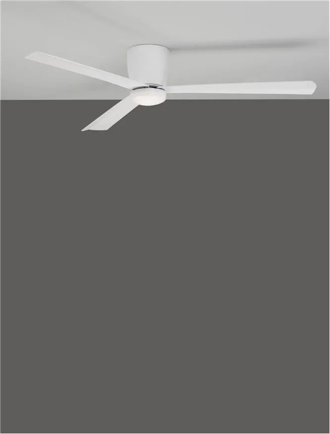 Ventilator de tavan cu telecomanda design modern DELL alb