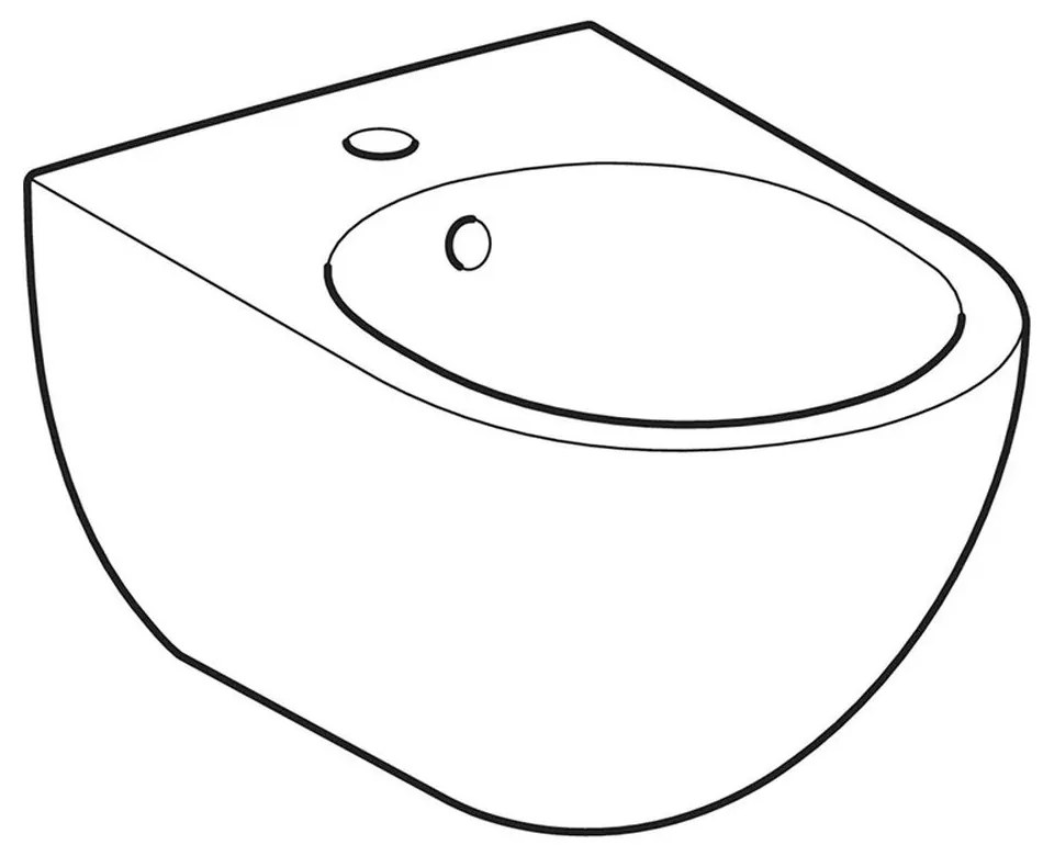 Bideu suspendat 510x350x290 mm, alb