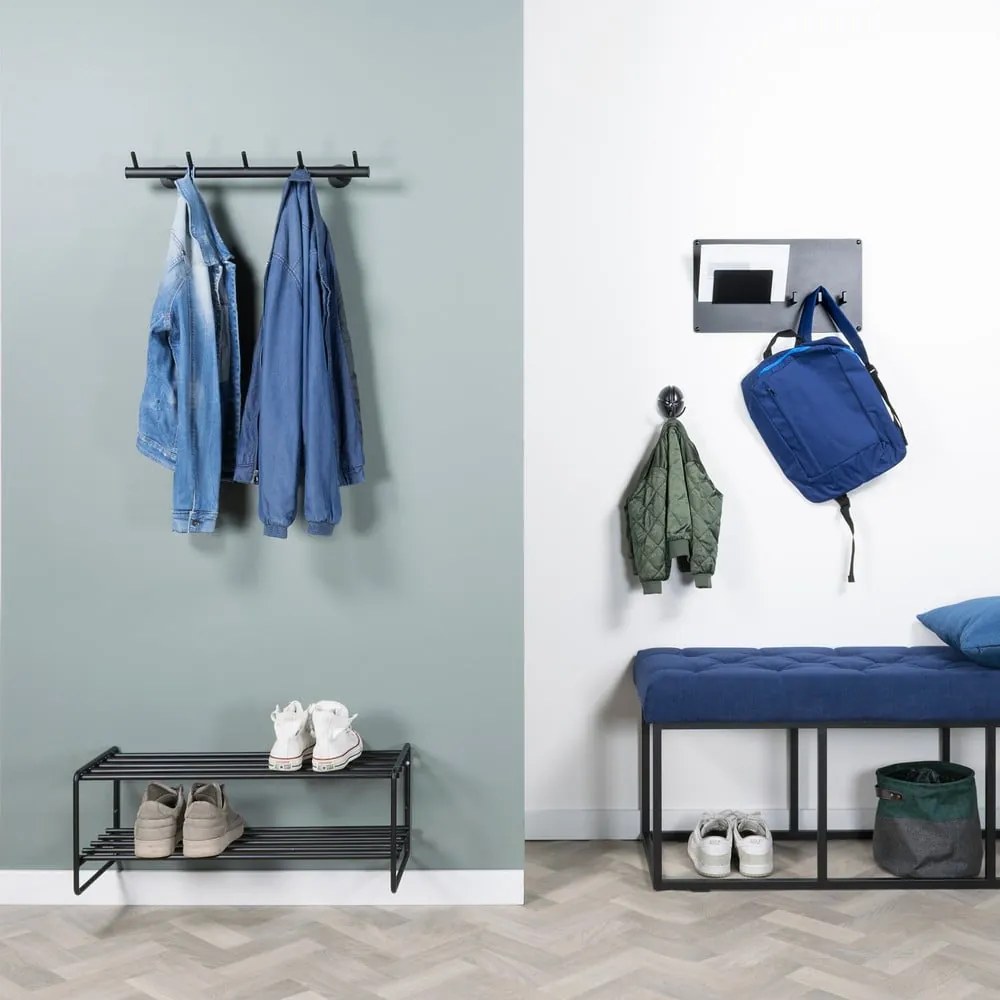 Cuier de perete negru din metal 55 cm Odin – Spinder Design