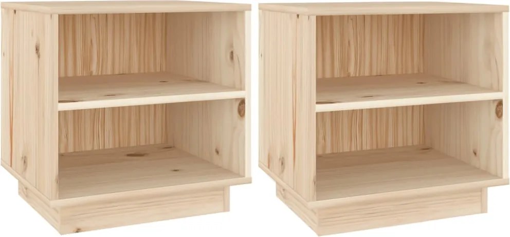 vidaXL Noptiere, 2 buc, 40x34x40 cm, lemn masiv de pin