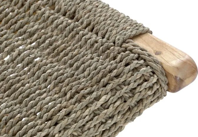 Fotoliu tip scaun maro , din lemn de tec si rattan
