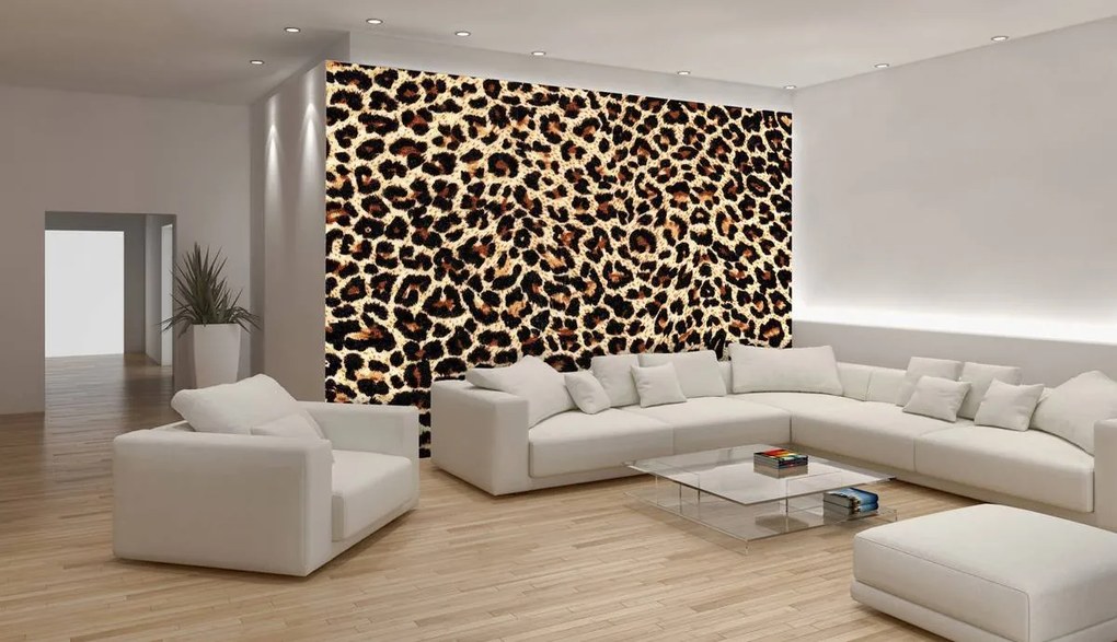 Fototapet - Fibre de păr de leopard (254x184 cm)