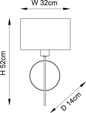 Endon 95210 - Lampă de perete 1xE27/10W/230V gri/alamă