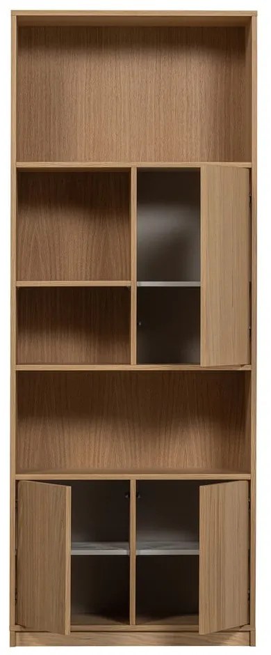 Bibliotecă modulară în culoare naturală cu aspect de lemn de stejar 264x243 cm Modulair – vtwonen