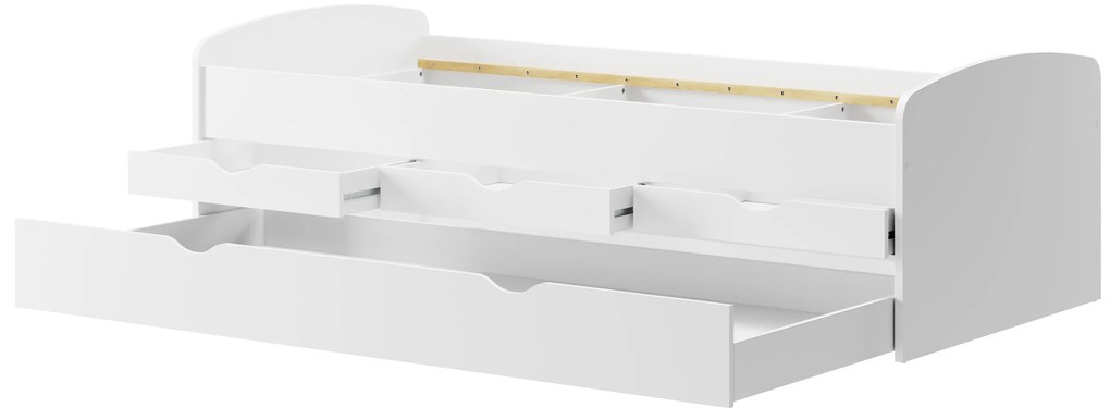 Pat pentru copii 90 cm Nilac 01 (Alb). 1068206