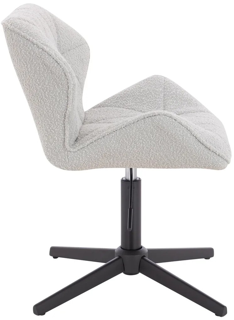 HR111CROSS Scaun Gri Boucle cu Bază Neagră