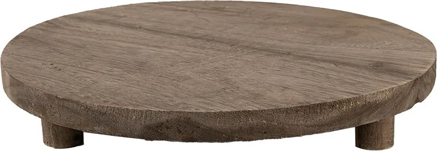 Suport din lemn, pentru plante si decoratiuni Ø33x6 cm