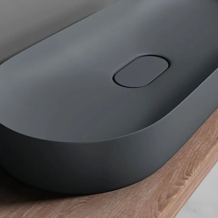 Lavoar pentru blat IRIS 71 cm gri mat