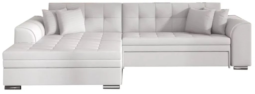 Expedo Colțar extensibil PALERMO, 294x80x196, soft017white, stânga