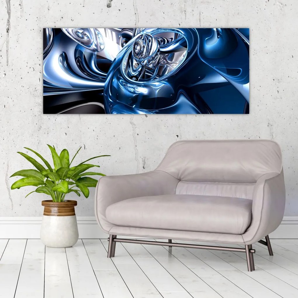 Tablou cu abstracție - cercuri (120x50 cm)