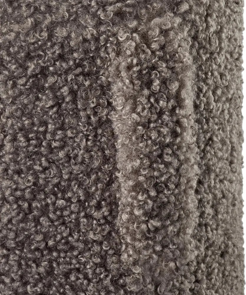 Taburet maro închis cu tapițerie din țesătură bouclé Teddy – Blomus