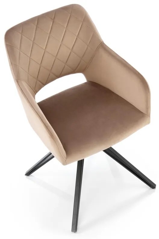 Scaun rotativ K535 velvet bej