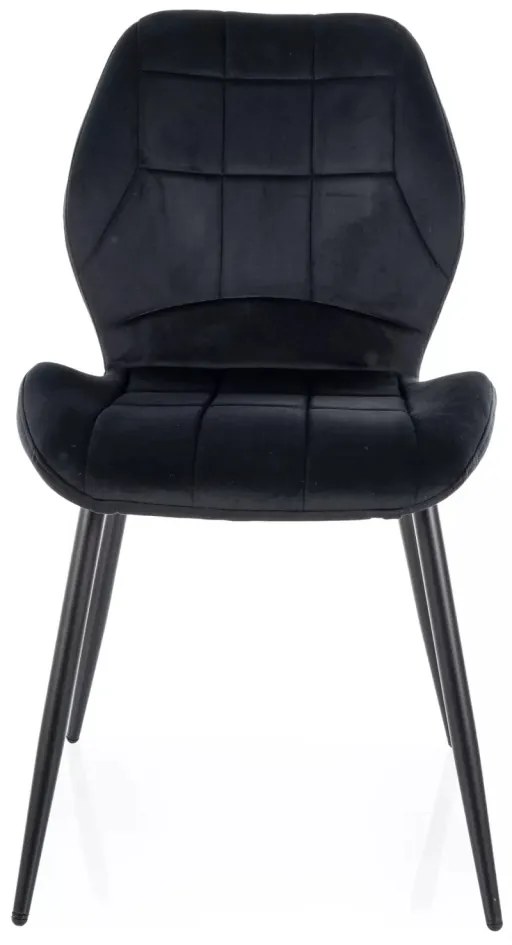 Scaun Jake velvet negru/negru Blu19