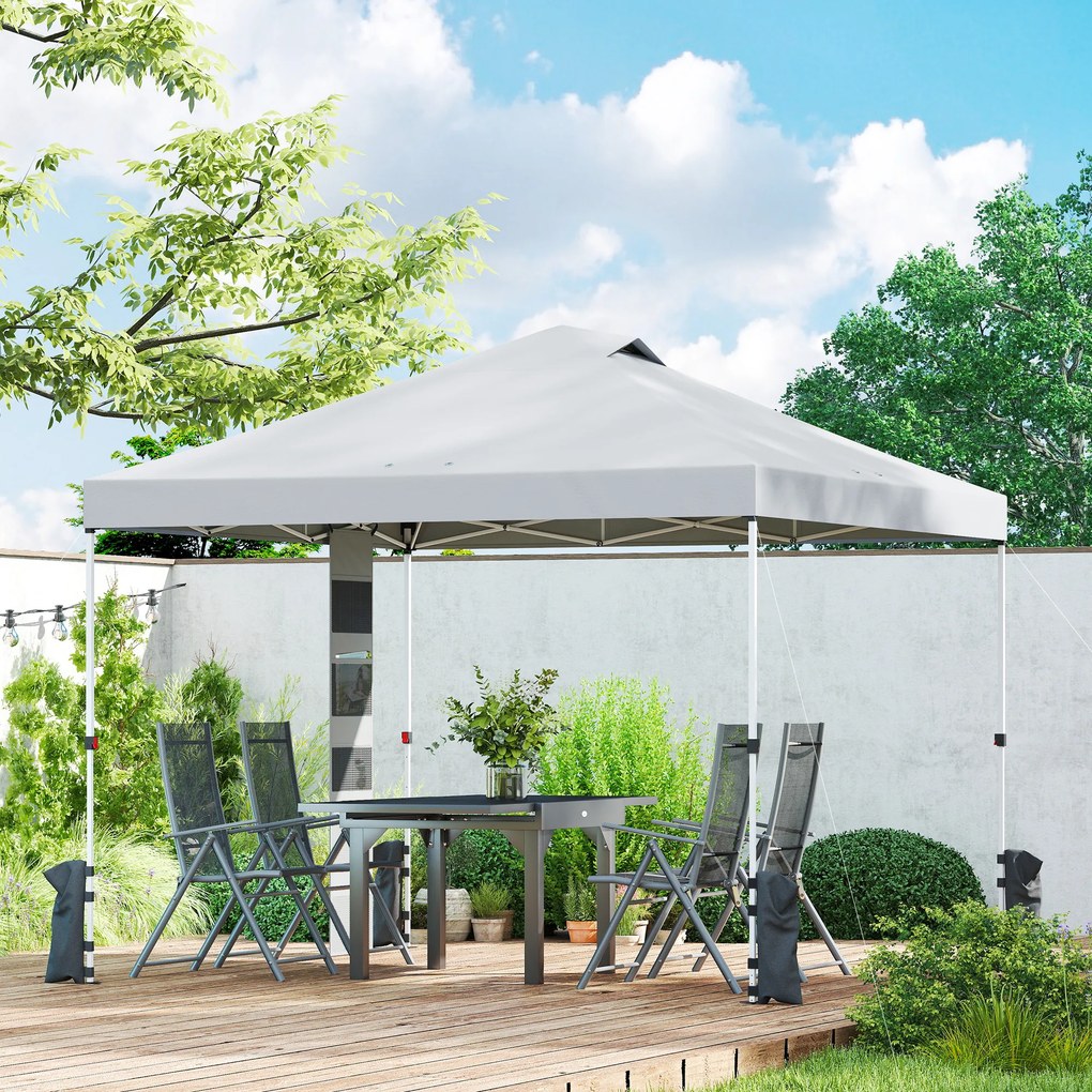 Outsunny Pavilion 3x3 m Pop-Up cu Buzunare, UPF 50+, cu Saci de Nisip și Geantă cu Roți | Aosom Romania