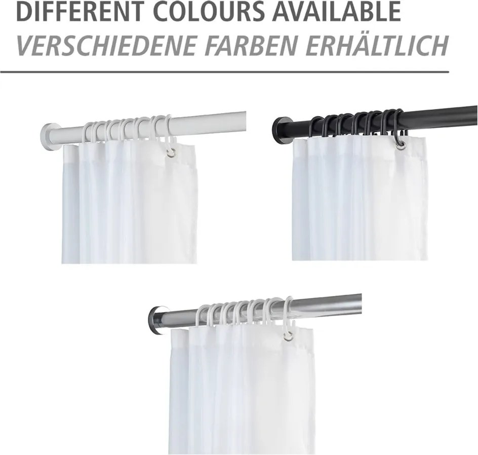 Tijă telescopică pentru baie Wenko Luz, lungime 70-115 cm, negru