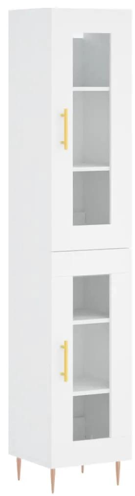 3199417 vidaXL Dulap înalt, alb, 34,5x34x180 cm, lemn prelucrat