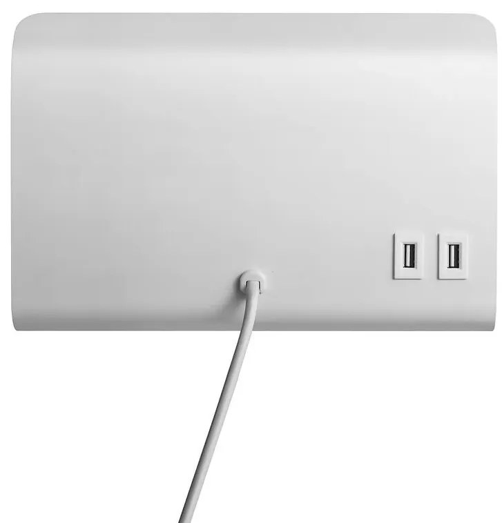 Aplica de perete, mufa USB, design modern ROOMI alb 2112551001 NL
