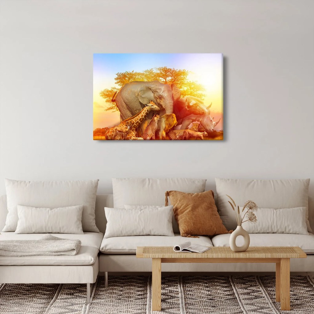 Tablou - Animale africane (90x60 cm)