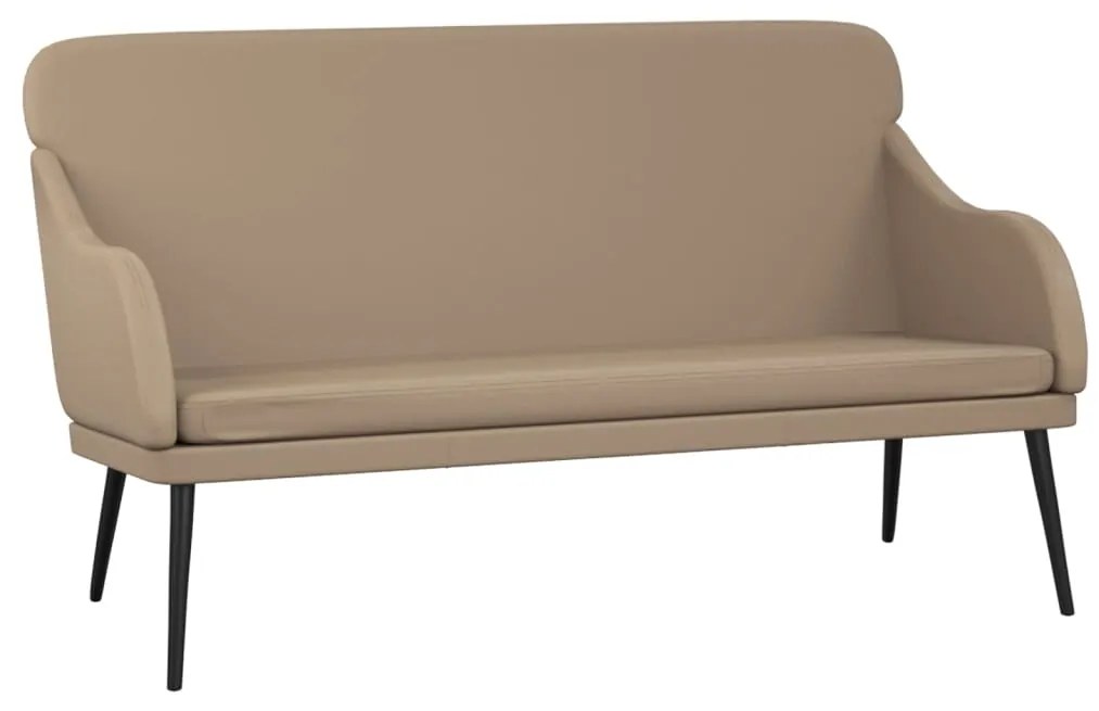 351435 vidaXL Bancă, cappuccino, 110x76x80 cm, piele ecologică