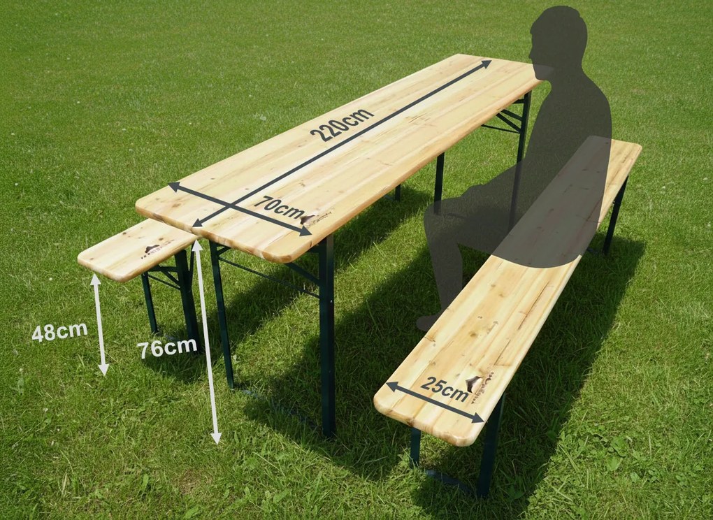 Set de bere din lemn – 220 cm, 70cm