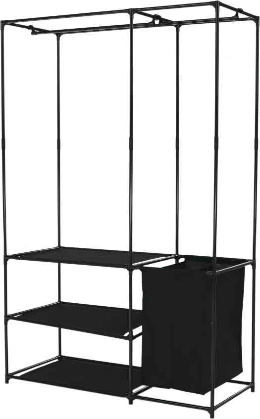 Raft multifuncţional pentru dulap, negru, ASKOT