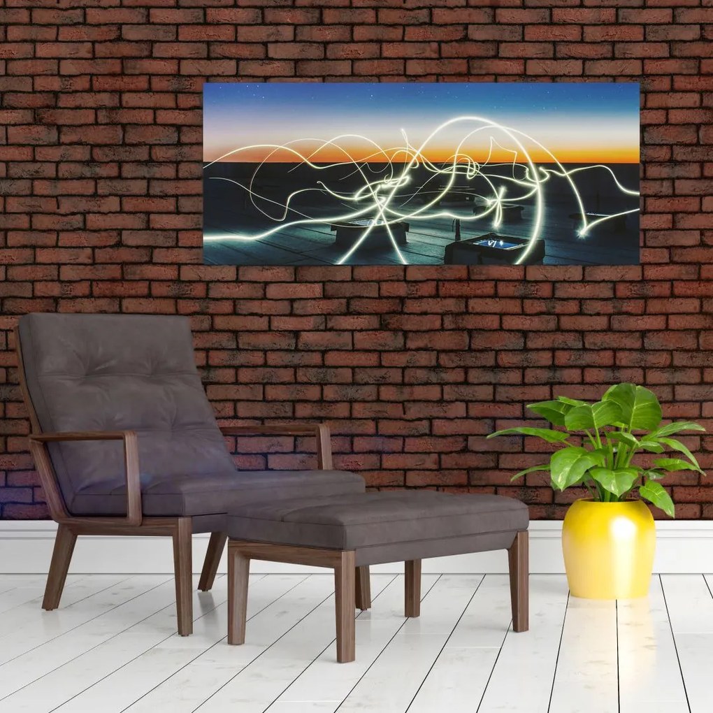 Tabloul - privire spre cer din acoperiș (120x50 cm)