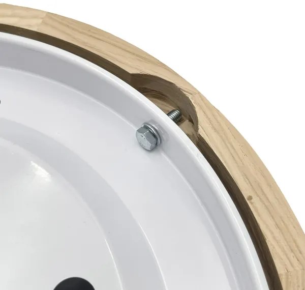 Brilagi - Plafonieră LED CARVALHO, 20W/230V, finisaj stejar, Ø 27,5 cm