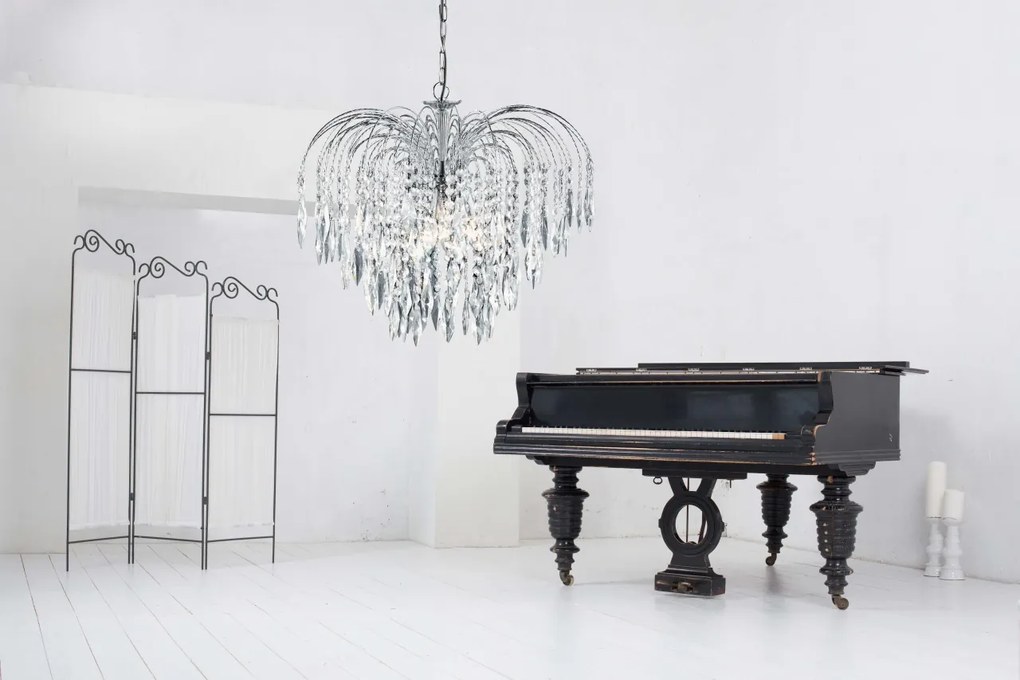 Lustra cristal suspendata design elegant Waterfall 5L 4175-5 SRT