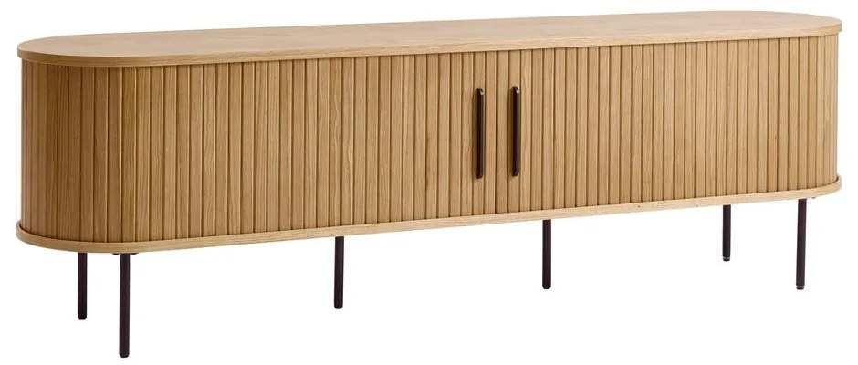 Comodă TV cu aspect de lemn de stejar 56x180 cm Nola – Unique Furniture