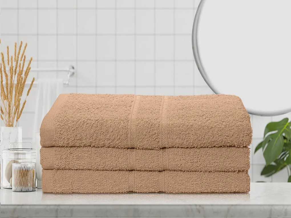 Prosop din bumbac Culoare Bej, DONNA 70X120 cm