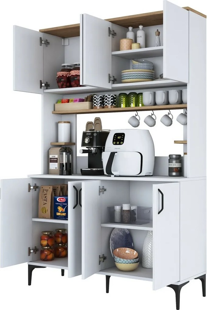 Dulap Jevy Walnut and White